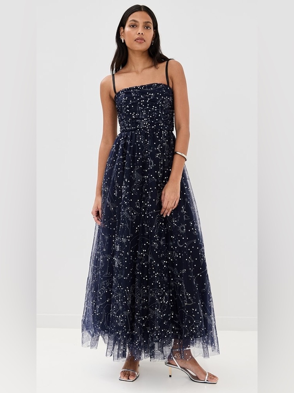 Staud NWT Small Bettina Gown Zodiac Constellation Tulle - Picture 2 of 15